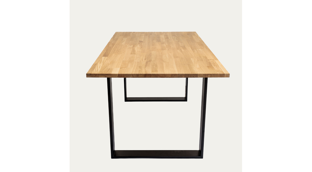 Stół drewniany KALENO 150 cm do salonu na metalowych nogach. 