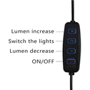 Lampa VLOG LED USB z klipsem czarna RING LIGHT