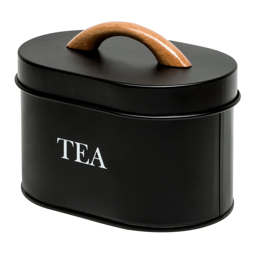 Pojemnik kuchenny na herbatę czarny 15 cm
