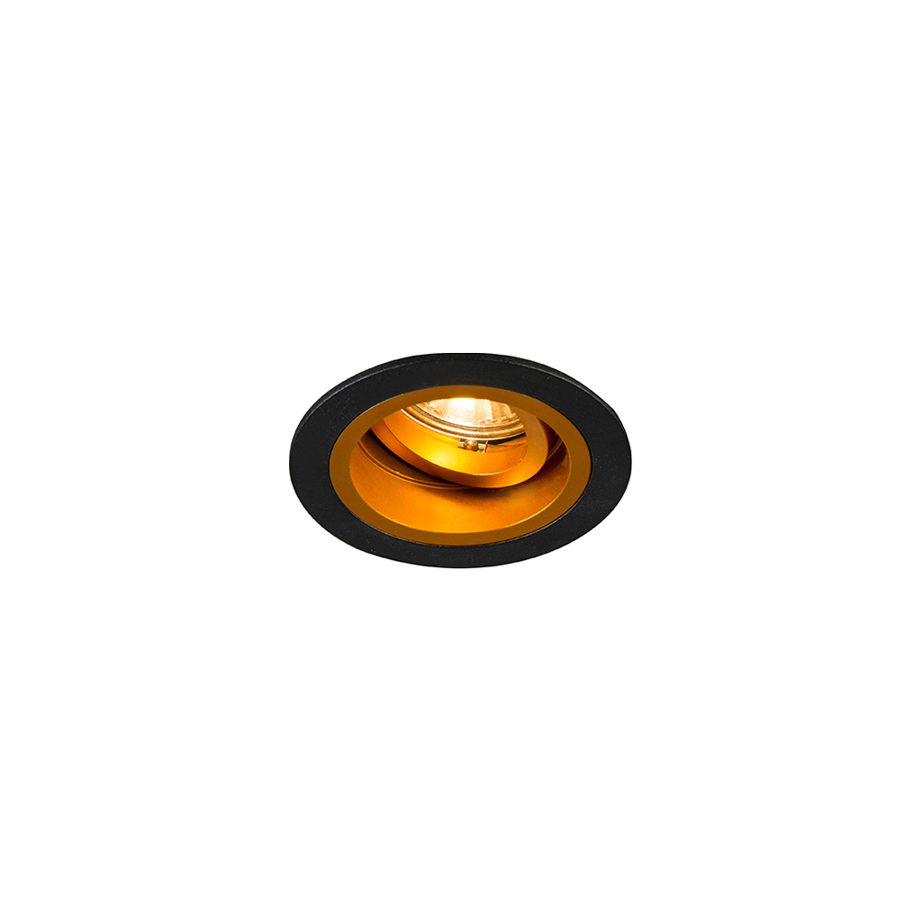 Reflektor podtynkowy oczko czarno-złoty CHUCK DL