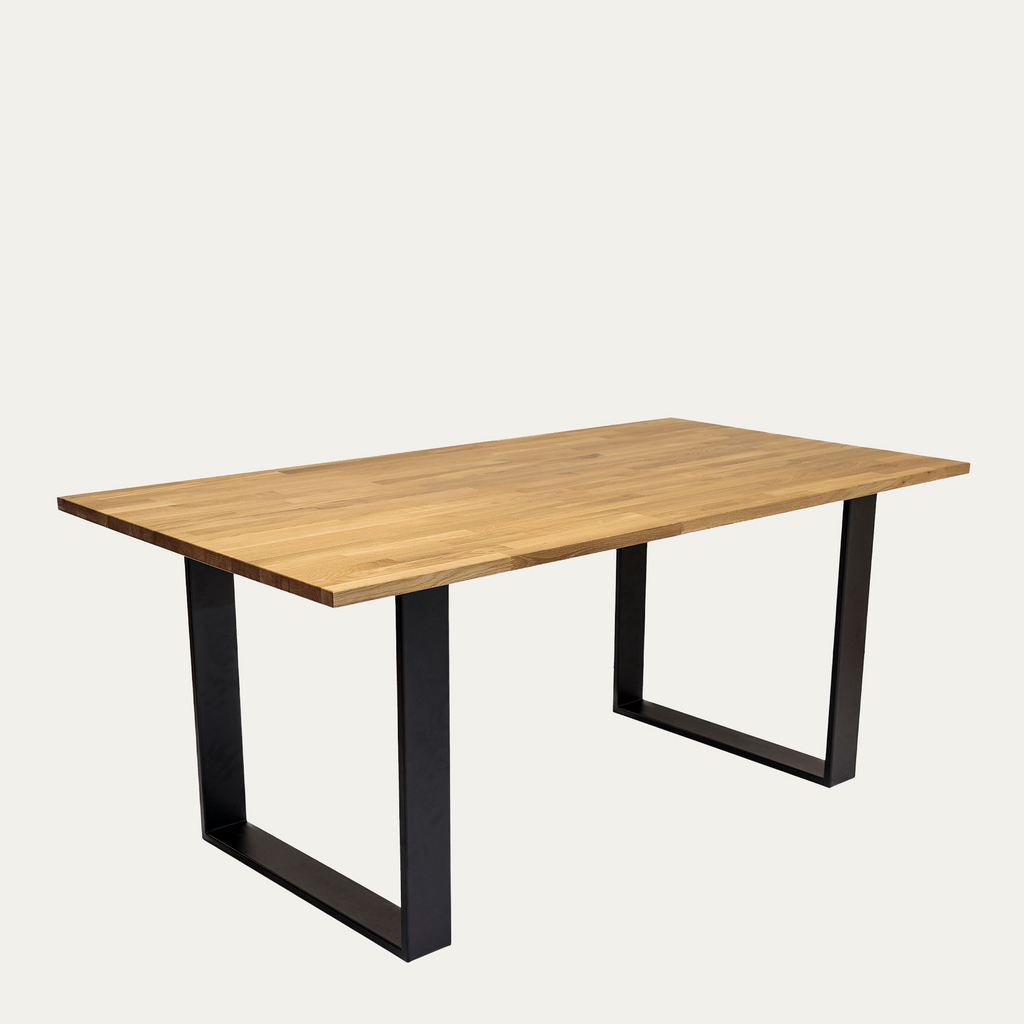 Stół drewniany KALENO 210 cm do salonu na metalowych nogach.