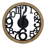 Zegar ścienny czarny NATURAL 50 cm
