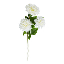 Sztuczny kwiat dalia biała 66 cm