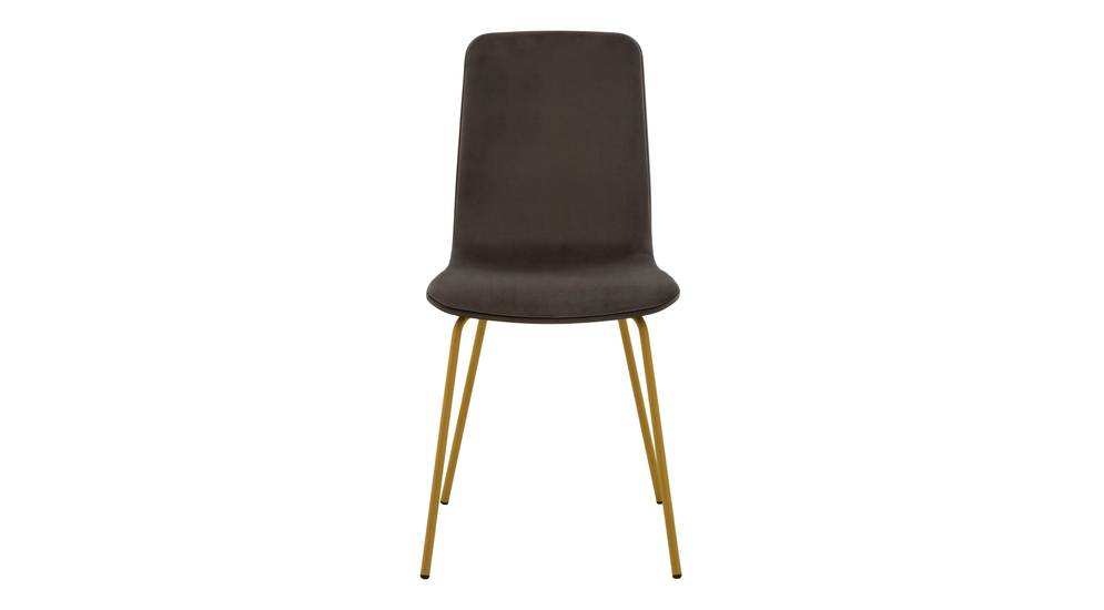 Krzesło welurowe brązowe VINGE