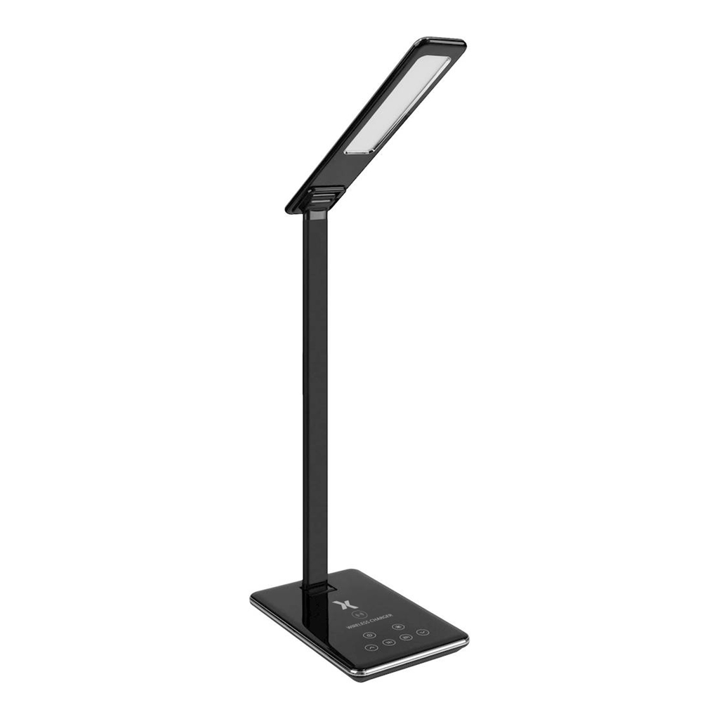 Lampa biurkowa LED z ładowarką indukcyjną czarna CLARA