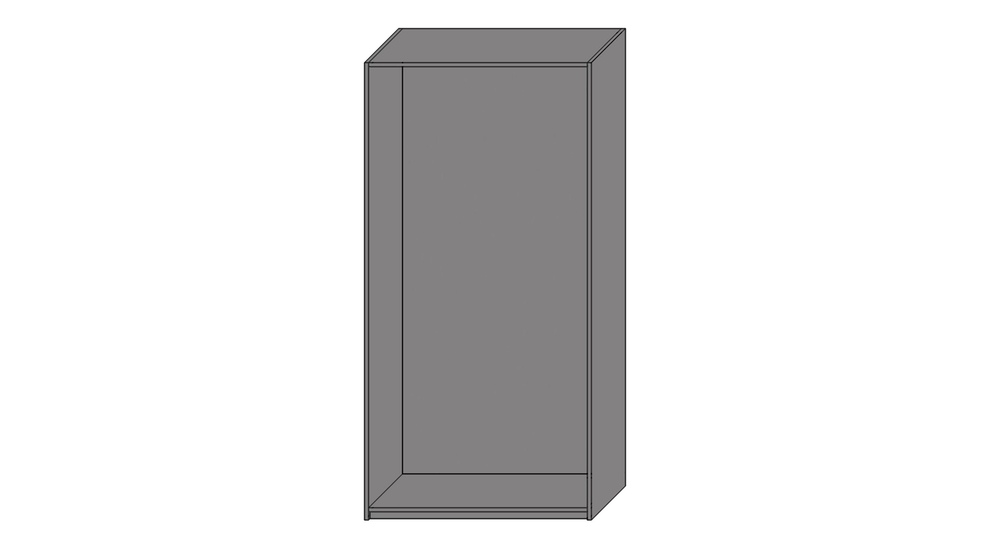 Korpus szafy ADBOX szary 100x201,6x60 cm