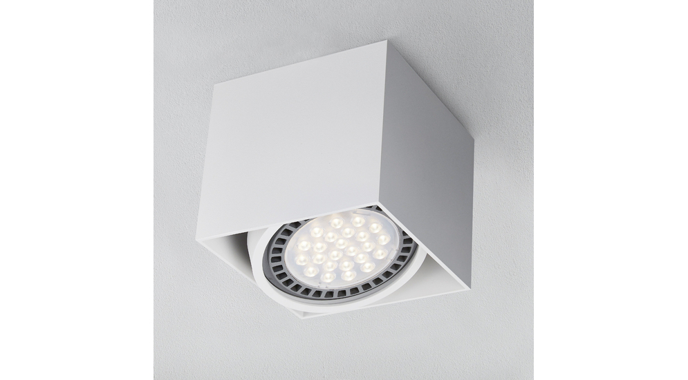 Reflektor natynkowy biały BOX1 13,2x13,2 cm