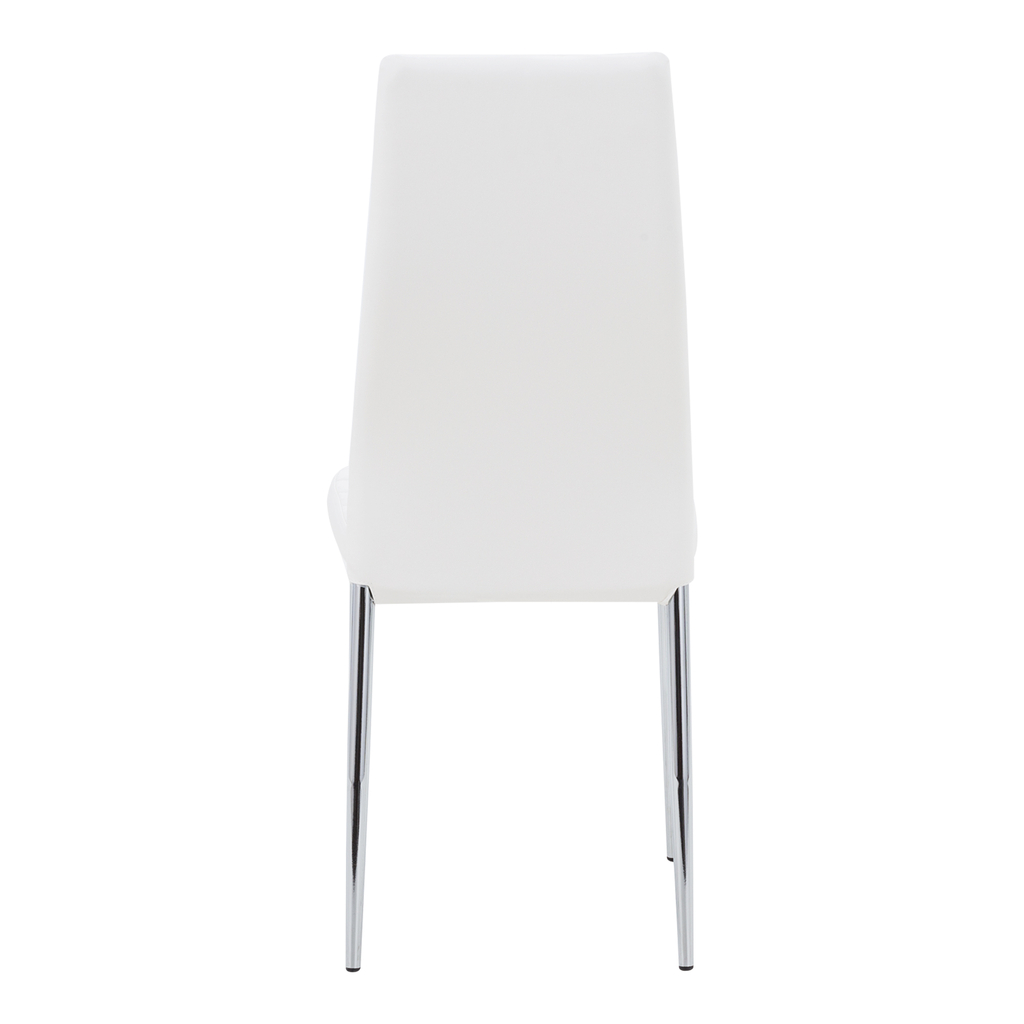 Krzesło tapicerowane białą ekoskórą PIK