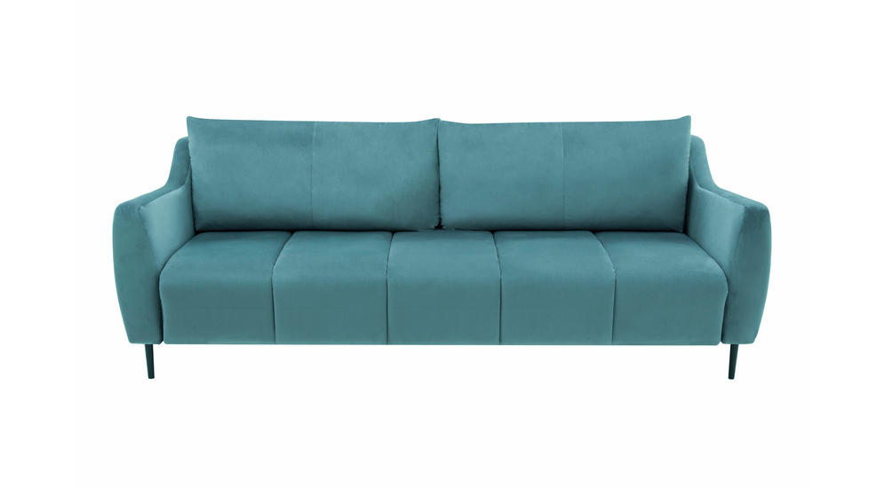 Sofa rozkładana turkusowa 3-osobowa ETNA