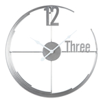 Zegar ścienny metalowy srebrny 45,7 cm