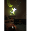 Lampka nocna dla dzieci z projektorem biało-niebieska