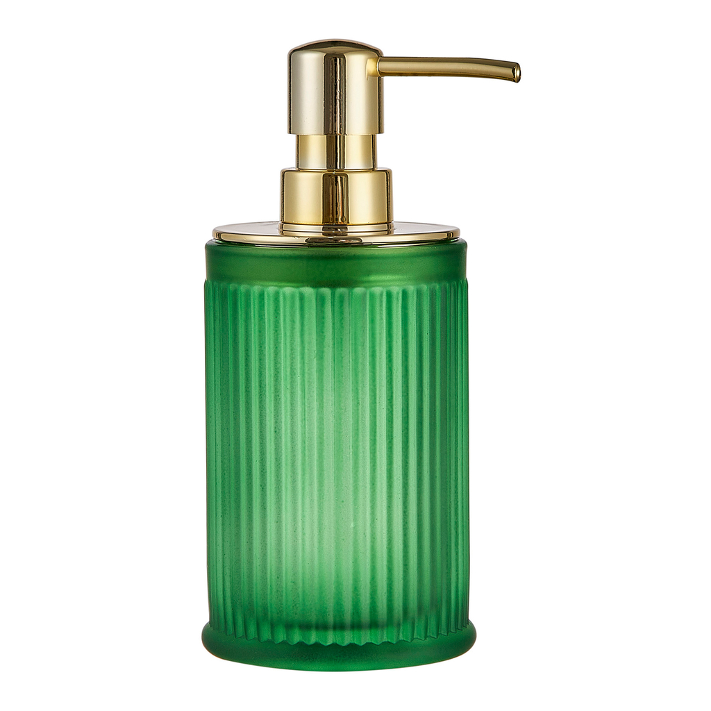 Dozownik do mydła szklany ciemno zielony 18,5 cm