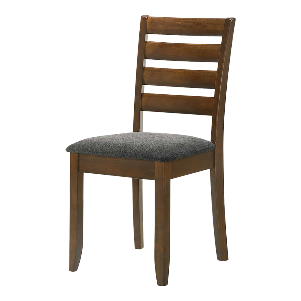 Krzesło drewniane z szarą tapicerką