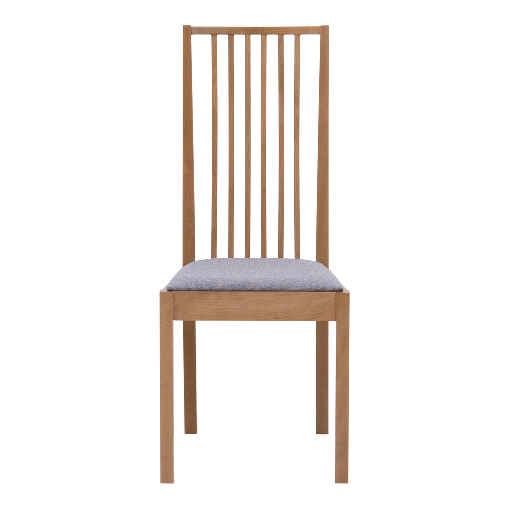 Krzesło PAOLA szare/buk dębowy