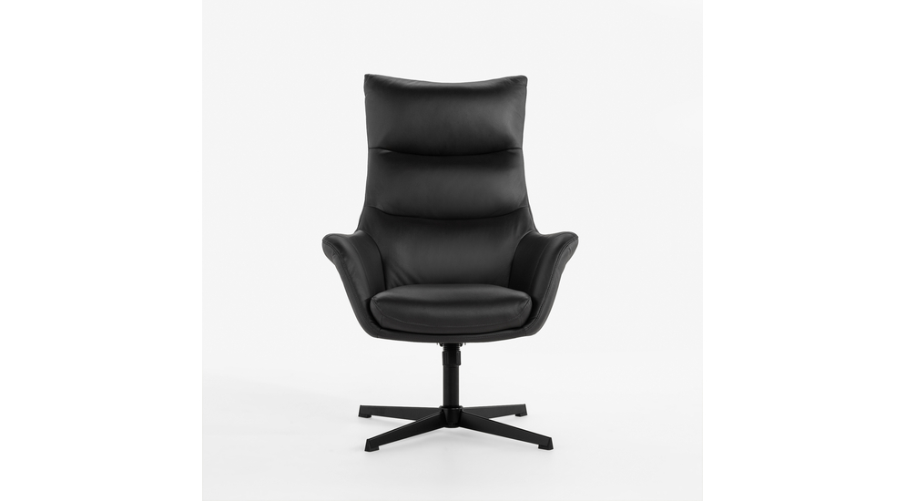 Fotel konferencyjny DELUXO w czarnym kolorze.
