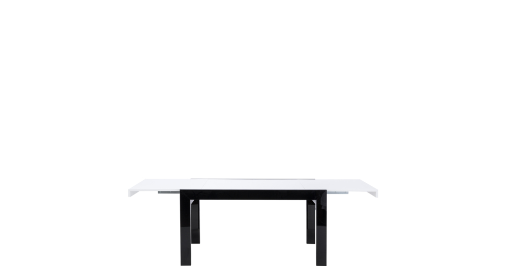 Stół rozkładany IMPERIA połysk biały / czarny