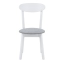 Krzesło białe z okrągłym siedziskiem JOKA