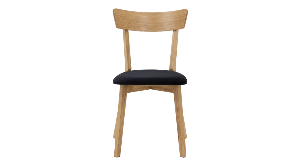 Krzesło drewniane z tapicerowanym siedziskiem retro OSLO