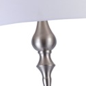Lampa podłogowa zdobiona podstawa abażur biały DUSTIN