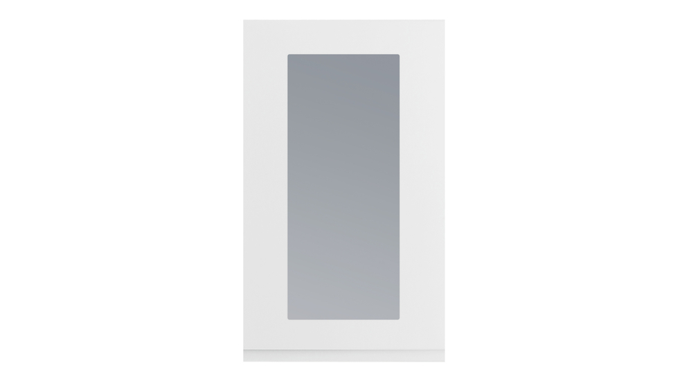 Przeszklony front drzwi PIANO 40x76,5 biały mat