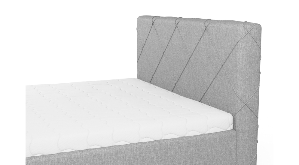 Rama łóżka szara BASIC ALBERTO 120x200 cm