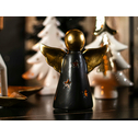 Latarenka aniołek czarno-złota 13,7 cm