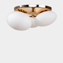 Lampa sufitowa biało-złota UFO 34x37 cm