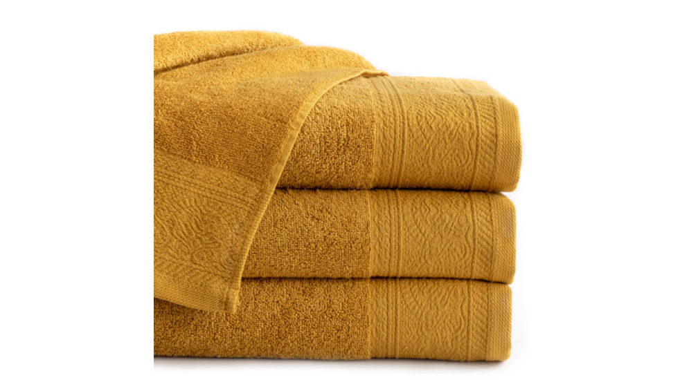 Ręcznik bawełniany musztardowy MASSIMO 70x140cm