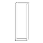 Korpus szafy ADBOX biały – typ II 75x233,6x35 cm