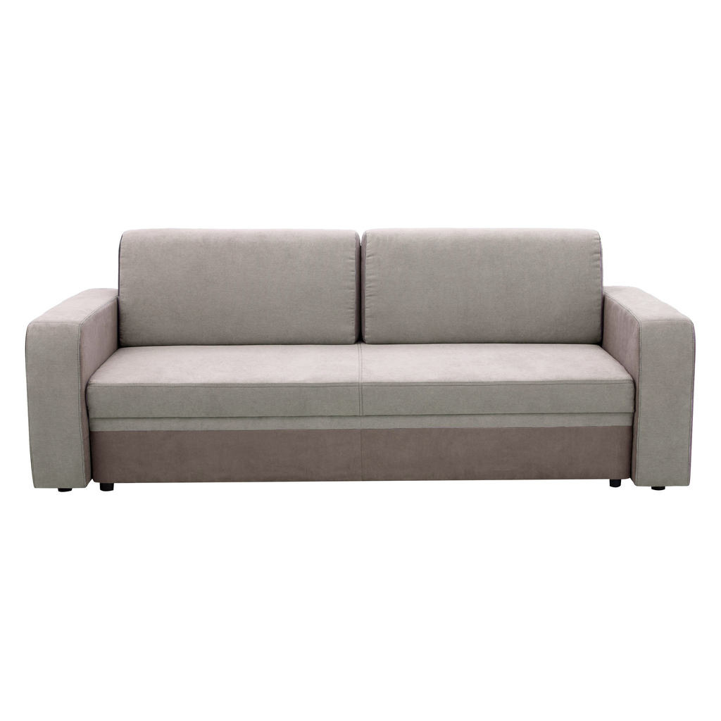 Dwukolorowa sofa NESSI to idealne rozwiązanie do niewielkich pomieszczeń.