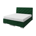 Łóżko kontynentalne zielone LEONARDO 140x200 cm