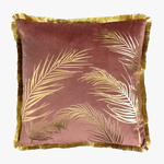 Poszewka na poduszkę w liście różowa YVES 45x45 cm