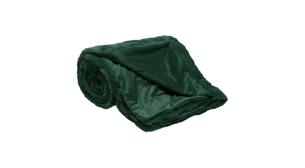 Koc włochacz zielony SERGE 220x200 cm