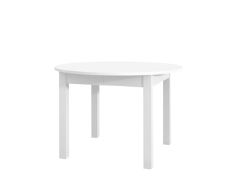 Stół okrągły biały LUNI 110 - 160 cm