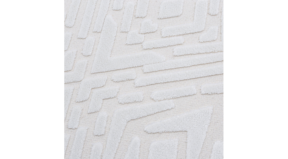 Dywan z połyskującym wzorem 3D kremowy ETNA 80x150 cm