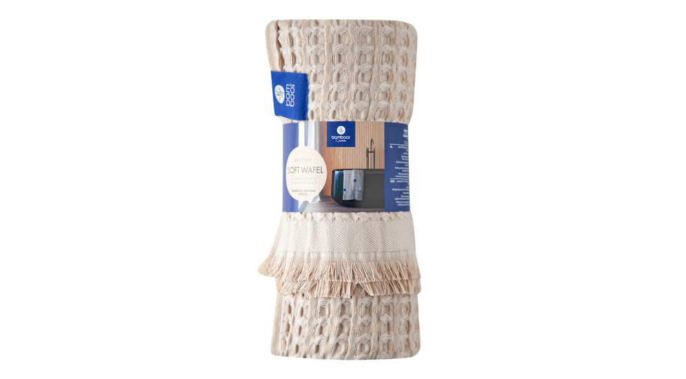 Ręcznik bambusowy cappucino SOFT WAFEL BAMBOO SPA 50x80 cm