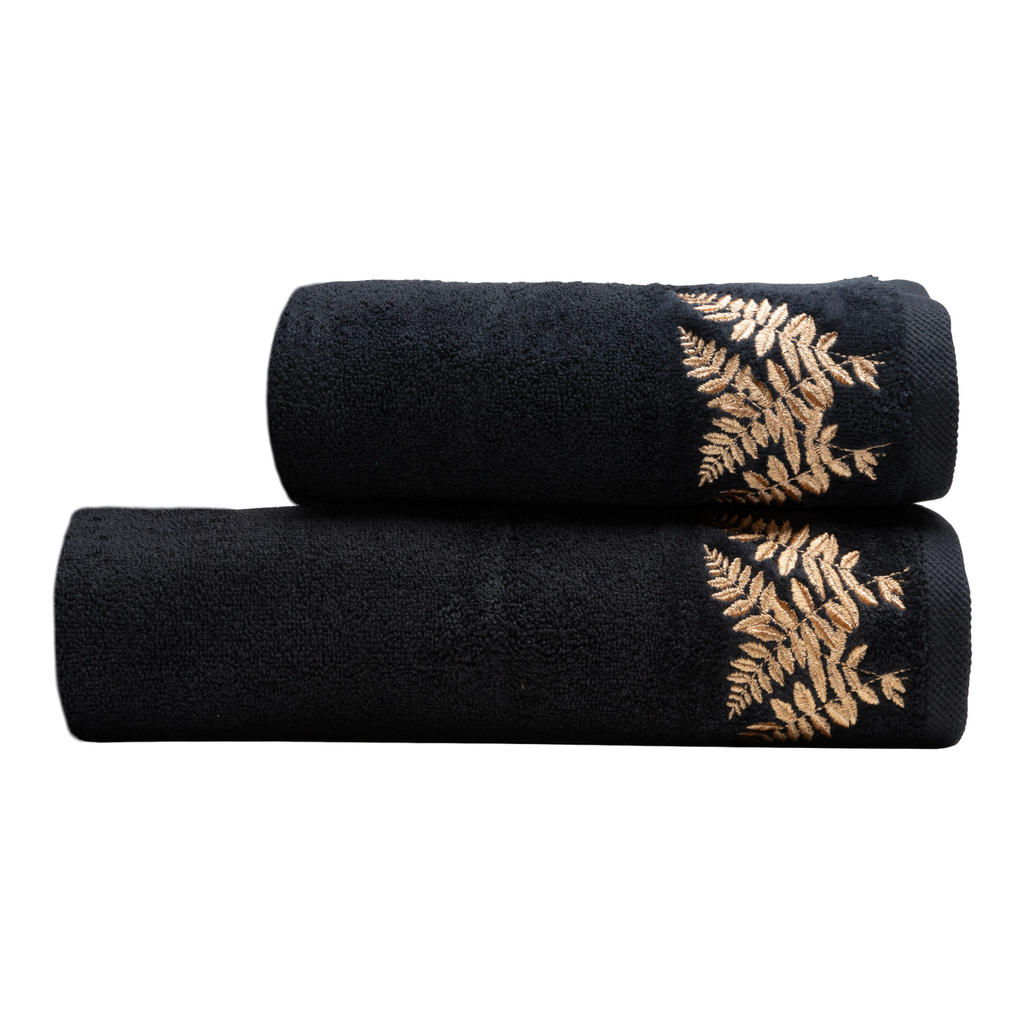 Ręcznik bawełniany czarny LANNA 70x140 cm