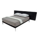 Industrialne łóżko półkontynentalne z szerokim wezgłowiem MILANO 160 cm