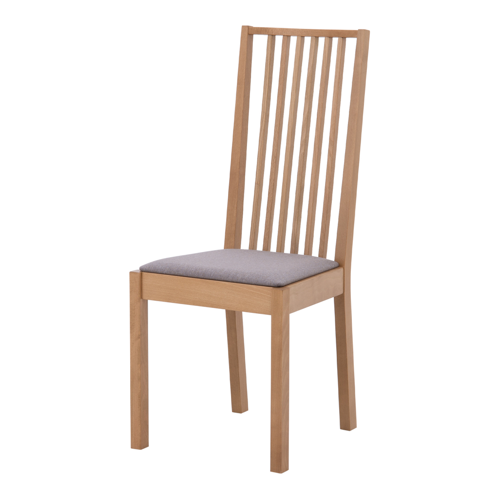 Krzesło PAOLA szary beż/ buk dębowy
