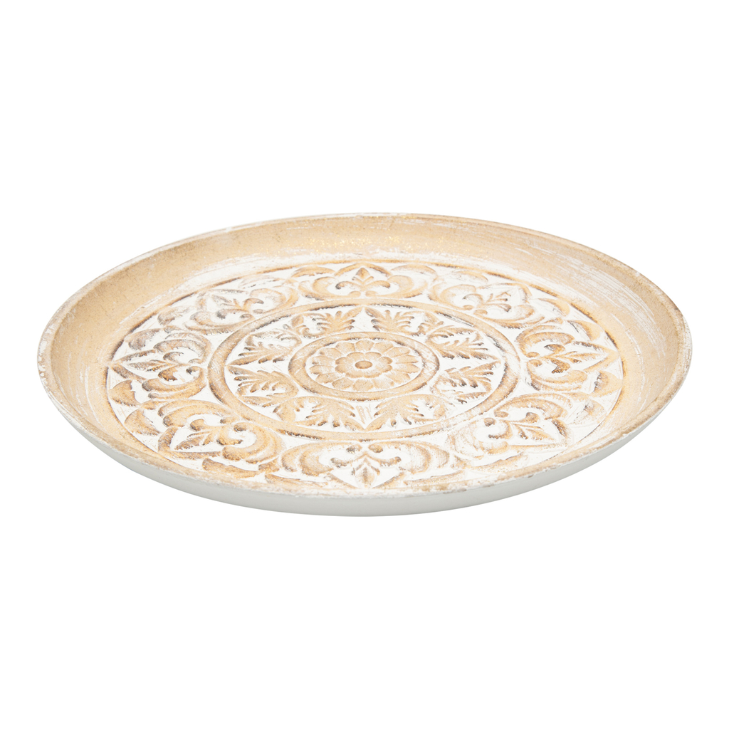 Patera dekoracyjna talerz złoty 34,5 cm