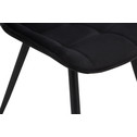 Krzesło welurowe czarne BORIS