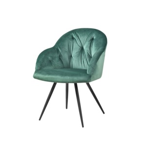 Krzesło tapicerowane zielone LUNNO
