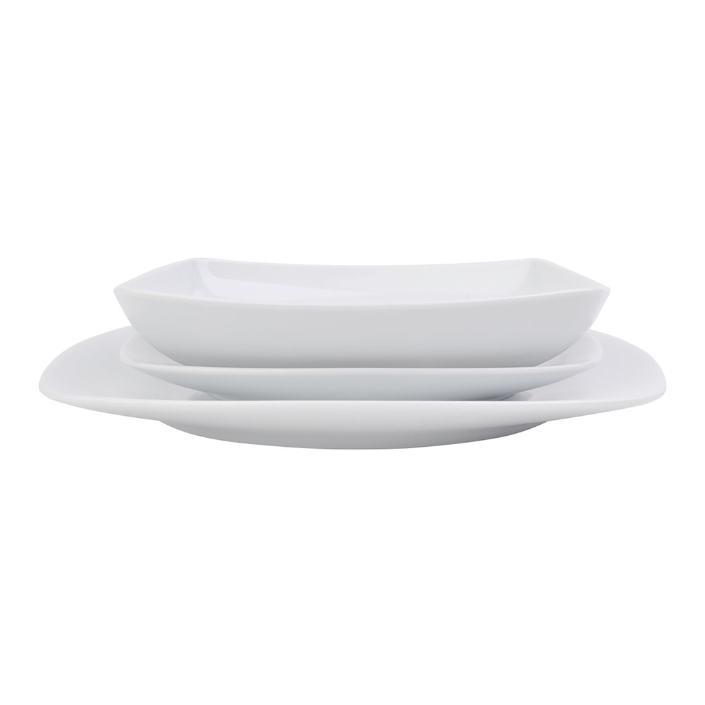 Serwis obiadowy porcelanowy biały APOSTROPHE na 6 osób