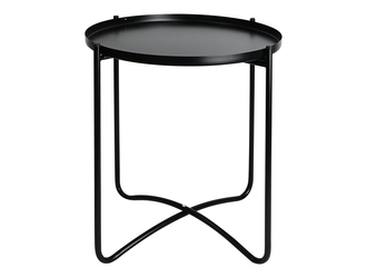 Stolik z tacą czarny 46 cm