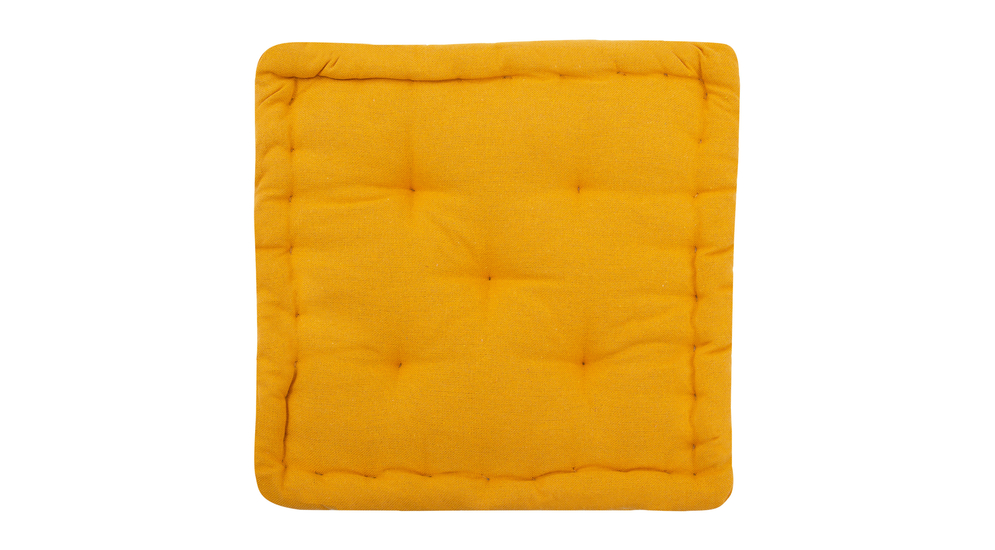 Poduszka do siedzenia na podłodze żółta CUBO 40x40 cm