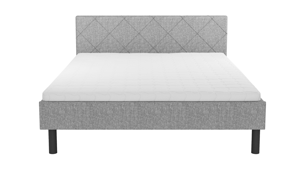 Rama łóżka szara BASIC ALBERTO 140x200 cm