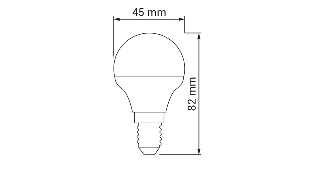 Żarówka LED E14 6W barwa zimna ORO-E14-G45-TOTO-6W