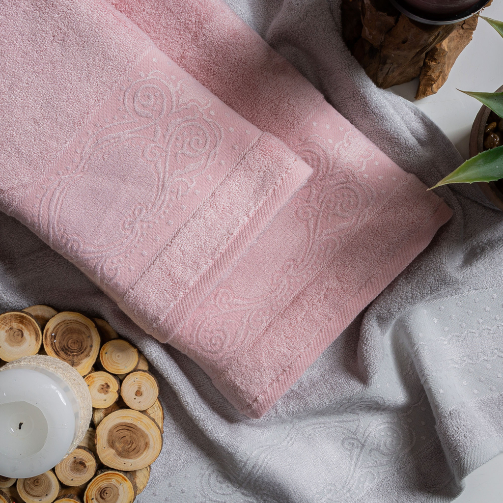 Ręcznik bambusowy różowy MILANO 50x100 cm