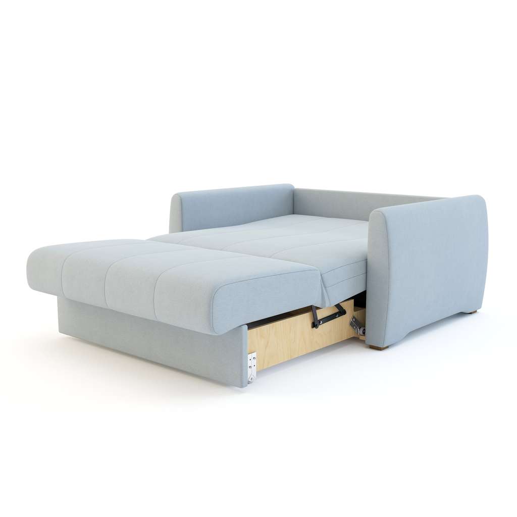 Mała sofa rozkładana błękitna DALIA