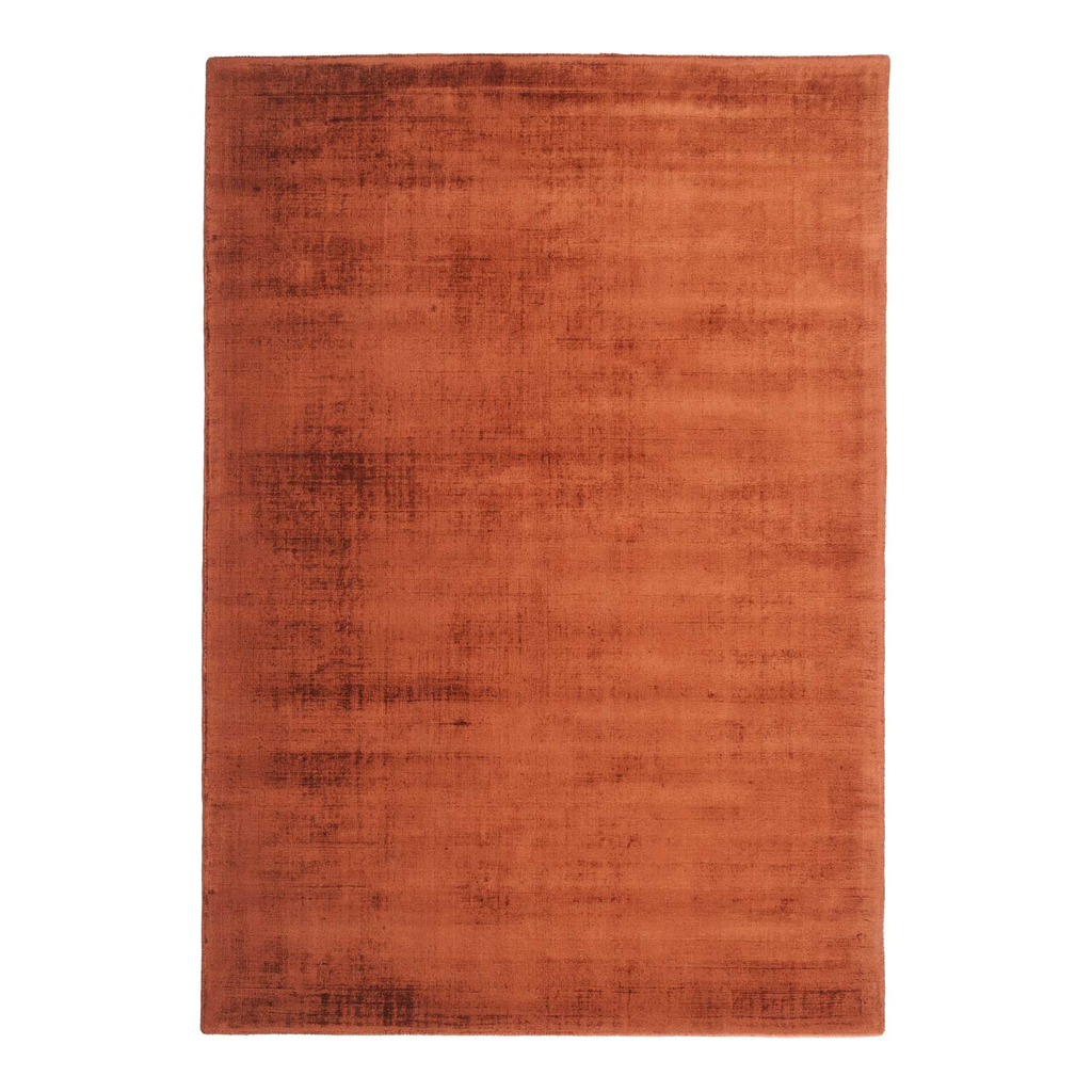 Dywan ręcznie tkany z wiskozy rudy terrakota PREMIUM 160x230 cm